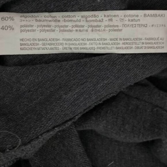 Zara Trafaluc Gray Long Sleeve Ruffle Hem Shift Dress | Cotton Blend Casual Comf - Picture 8 of 10